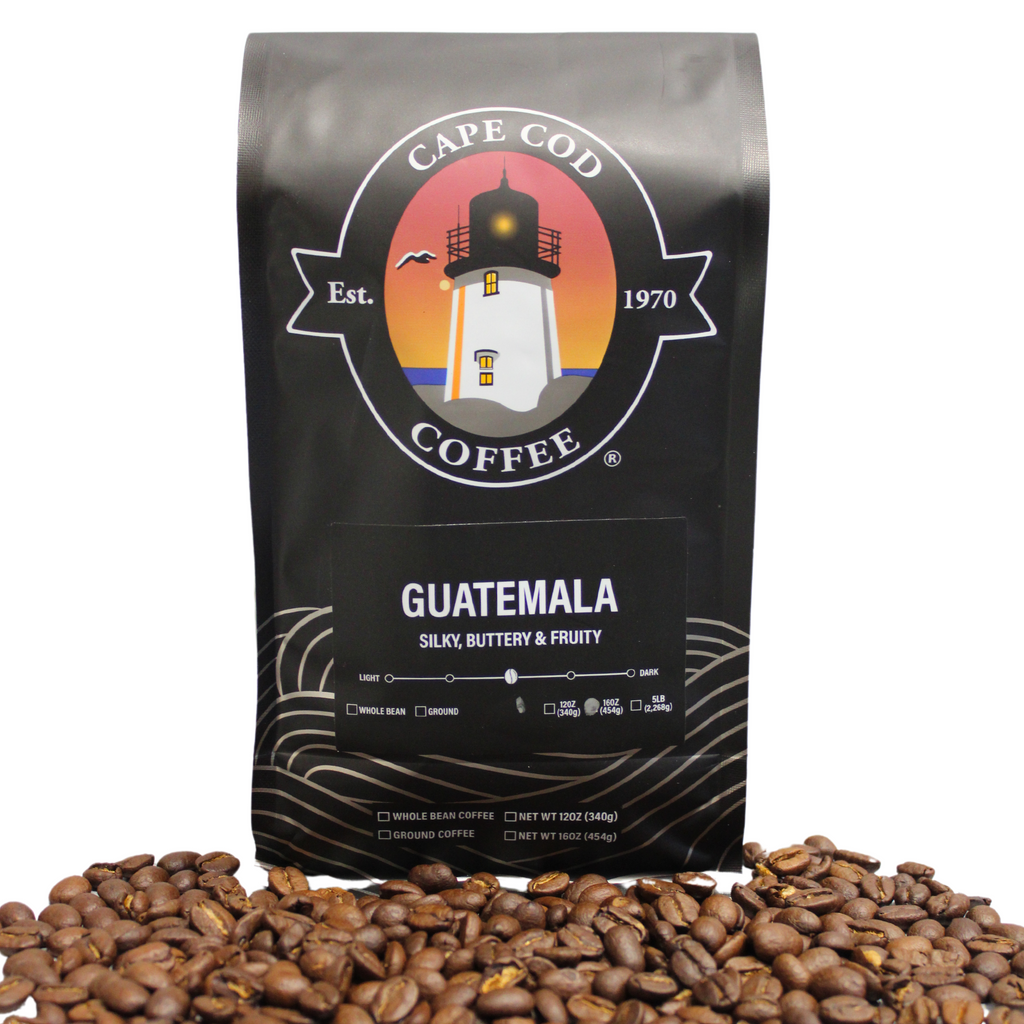 a coffee bag called Guatemala that has the flavor profile of silky, buttery, and fruity.